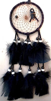 4" Dream Catcher - Black w/Obsidian Arrowhead