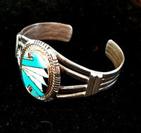 Inlay Zuni Style Cuff