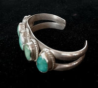 Five Stone Oval Turquoise Cuff AS-IS.