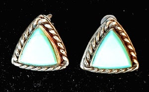 19x12mm Faux Turquoise Triangle Studs