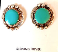 25x25mm Oval Turquoise Studs