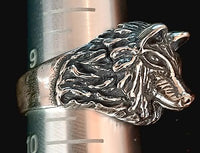 SS Wolf Head Ring-