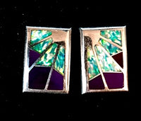 SN#41 Opal Inlay Clip-On -Earring