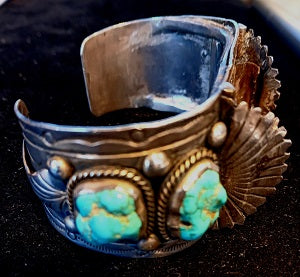 Turquoise Nugget Watch Cuff