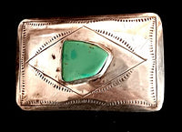 SS Turquoise Vintage Belt Buckle