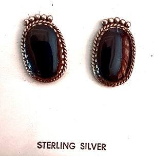 25x19mm Black Onyx Post Earring