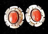 14x10mm Oval Coral Clip Back