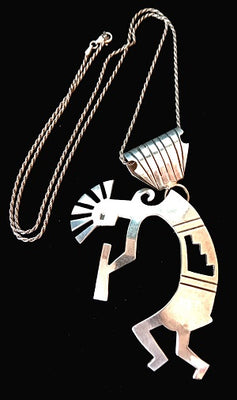 SS Kokopelli Pendant with Chain 24"