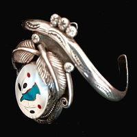 Inlay Blue Bird Cuff