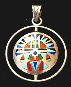 SS Zuni Reversible Inlay Pendant