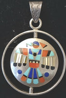 SS Zuni Reversible Inlay Pendant