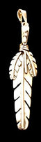 SS White Buffalo Feather Pendant