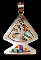 Zuni Inlay 2-Sided Pendant