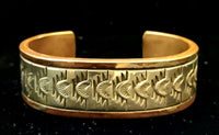 Stamped Silver-Copper Cuff