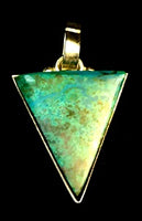 Chrysocolla Triangle Pendant