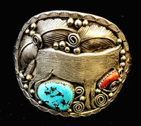 Turquoise Coral Wolf Cuff