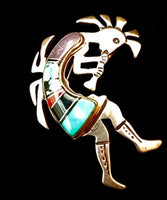 Kokopelli Inlay Pin Pendant