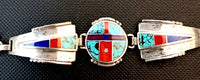 SS Artist Ray Tracey Inlay Link Bracelet