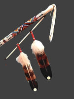 Imitation Eagle Feather Antler Horn Dance Stick