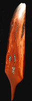 Hardwood Feather with Inlay Turquoise Chip AS-IS