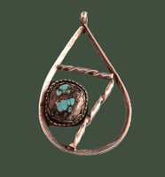 19x17mm Turquoise Tear Drop Pendant