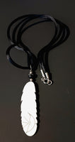 Bone Feather Necklace 25"