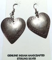 30mm SS Large Stamped Heart Earring