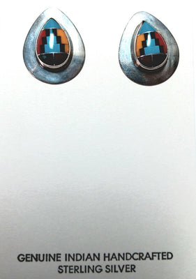 24mm SS Teardrop Inlay Earring