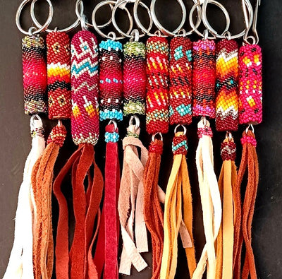 Bead & Deer Lace Keychains