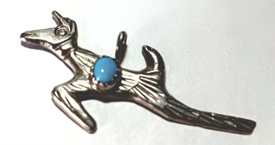 20x48"mm Turquoise Deer Pendant