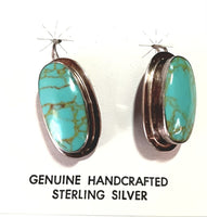 15x26" SS Malone Turquoise Earrings