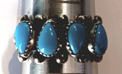 6- Four Teardrop Turquoise Ring