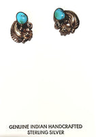 16x20"mm SS Oval Turquoise Flower Earring