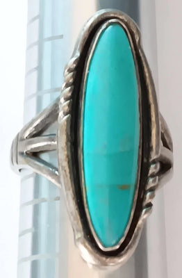 9-SS Turquoise Ring