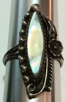 8-SS Vintage Mother of Pearl Ring