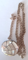 24" SS Round Mother of Pearl Necklace