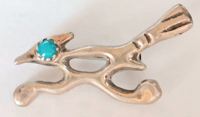 13x26mm" SS Turquoise Dot Roadrunner Pin