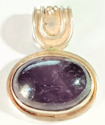 22x26"mm SS Oval Amethyst Pendant