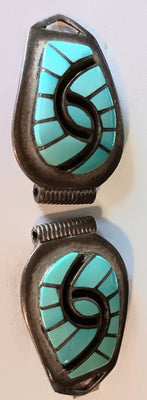 SS Inlay Turquoise Onyx Watchband