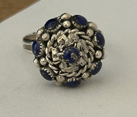 Lapis / Silver Crown Ring in Multiple Sizes