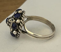 Lapis / Silver Crown Ring in Multiple Sizes