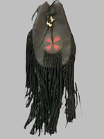 Pouch Twisted fringe - Black, 5"x 17"