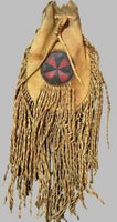 Pouch Twisted Fringe - Beige, 5"x 17"