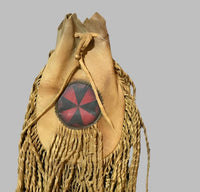 Pouch Twisted Fringe - Beige, 5"x 17"