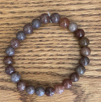 Mahogany Jasper Stretch Bracelet - 8mm Round