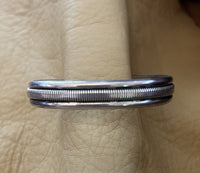 Ribbed Silver Band Cuff