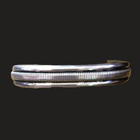 Ribbed Silver Band Cuff