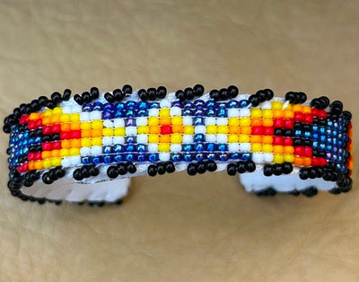 Beaded Bracelet Cuff 3/4"