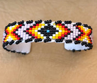 Beaded Bracelet Cuff 3/4"