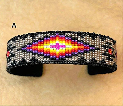 Beaded Bracelet Cuff 3/4"